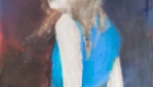 Frau in Blau, 00 x 00 cm, Vinyl, Öl auf Leinwand 2015