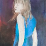 Frau in Blau, 80 x 60 cm, Vinyl, Öl auf Leinwand 2015